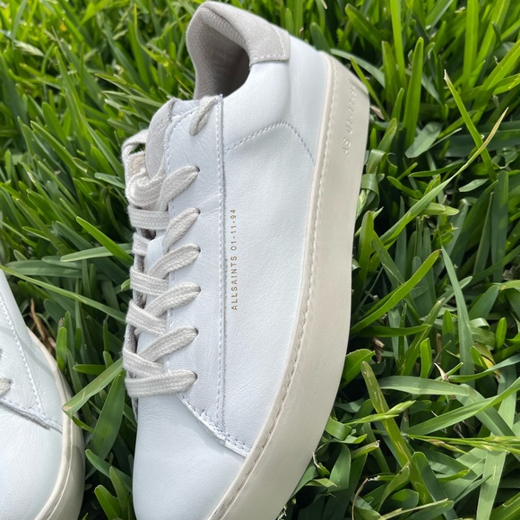 ALLSAINTS 'KLIP' LEATHER SNEAKERS women size 39 US 9 gently used - Picture 7 of 16